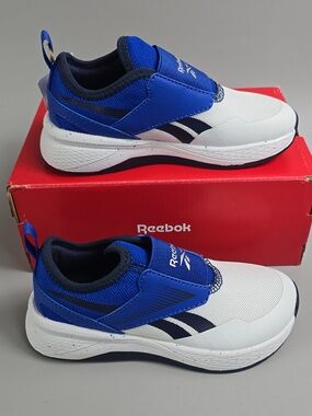 Reebok Kids Blue, White and Black Slip-On Sneakers Size 11